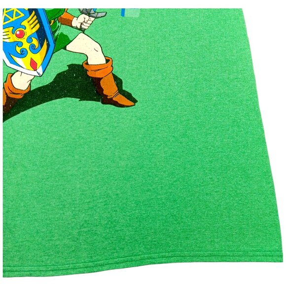 NINTENDO- Zelda- Men's T-shirt with Link Character-- SIZE LARGE--Green- Red - Picture 8 of 10